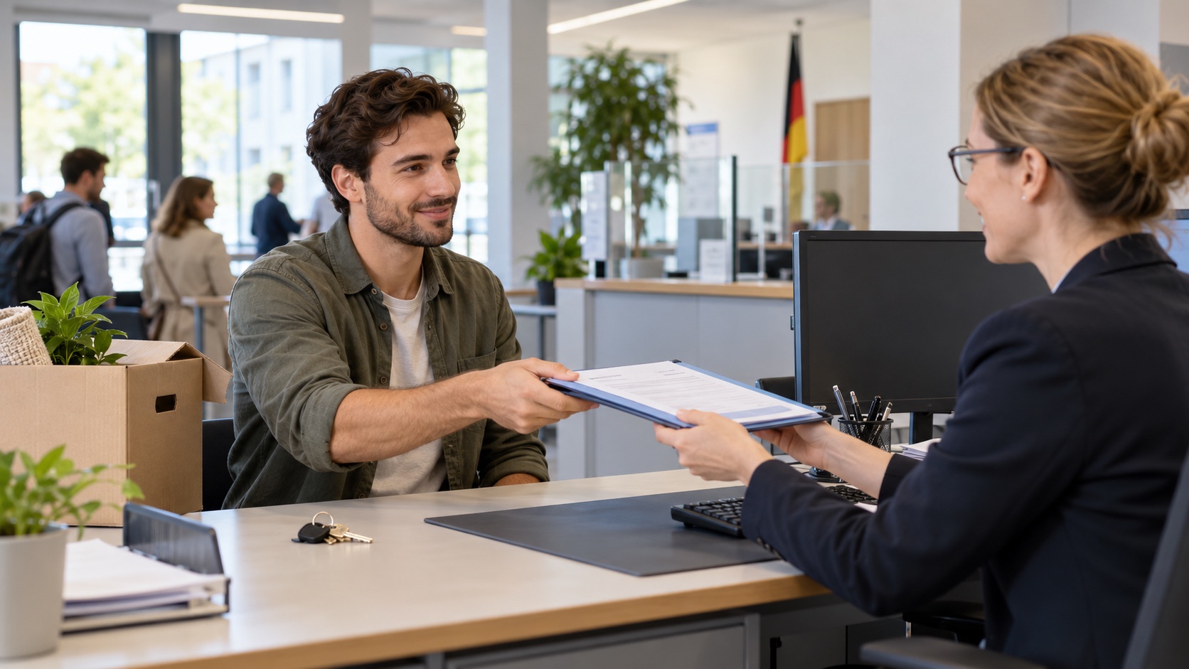 Anmeldung des neuen Wohnsitzes in einem deutschen Bürgeramt