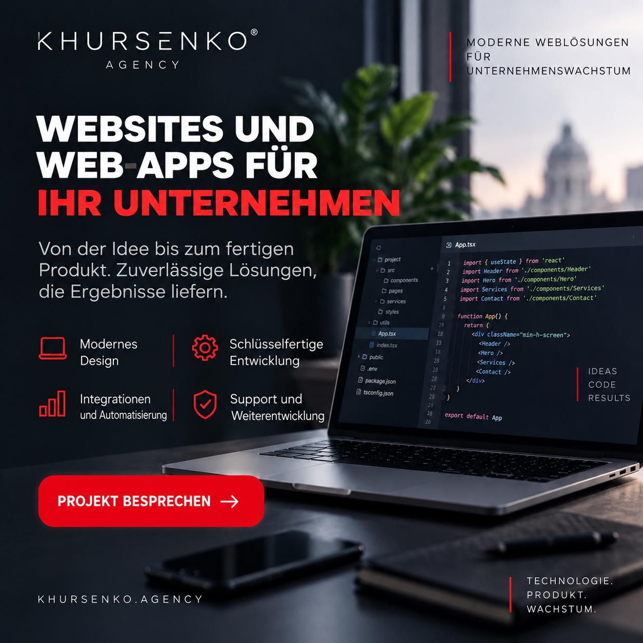 Websites und Web-Apps für Ihr Unternehmen